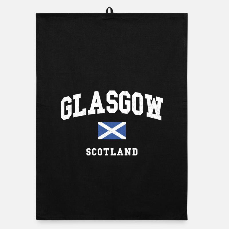 Graphique du drapeau de l’Écosse de Glasgow Torchon bio