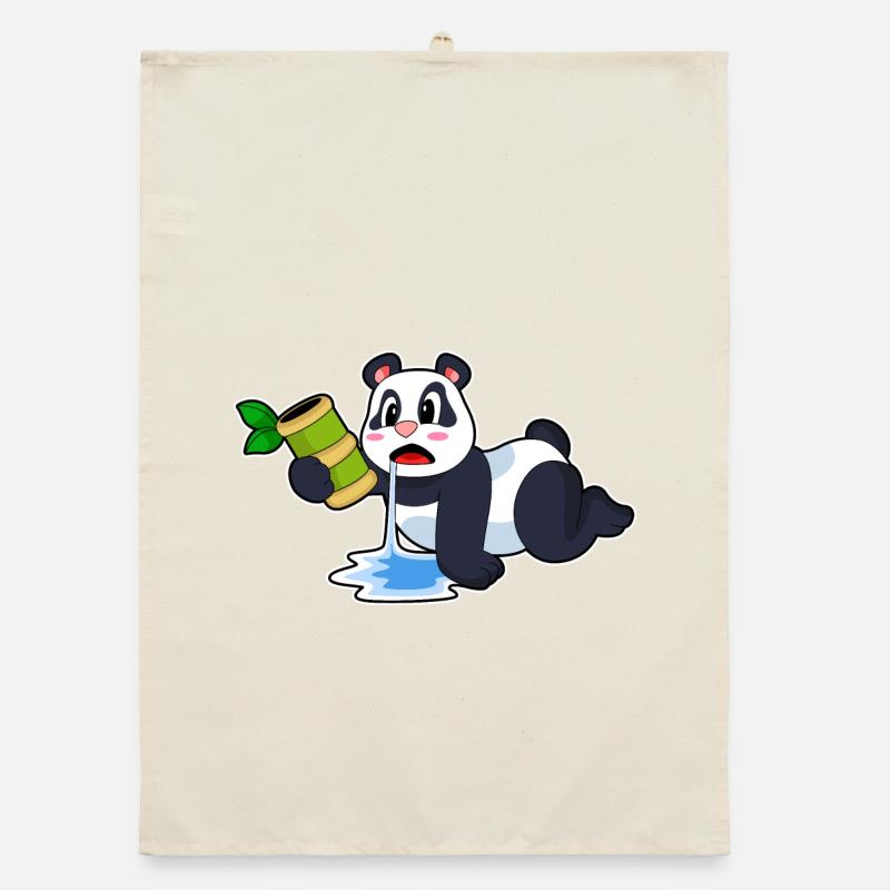 Panda Bambus Becher Organic Geschirrtuch