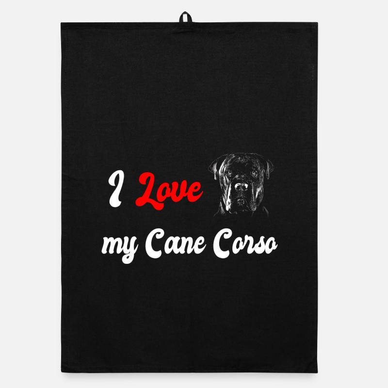 J'adore mon chien Cane Corso Torchon bio