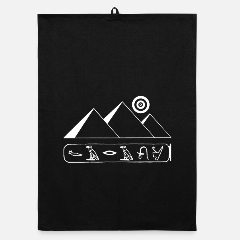 Pyramids and White Pharaoh Organic dish towel