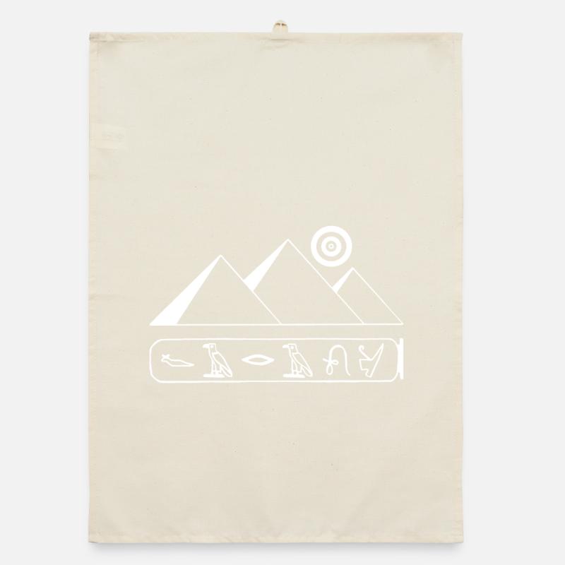 Pyramides et pharaon blanc Torchon bio