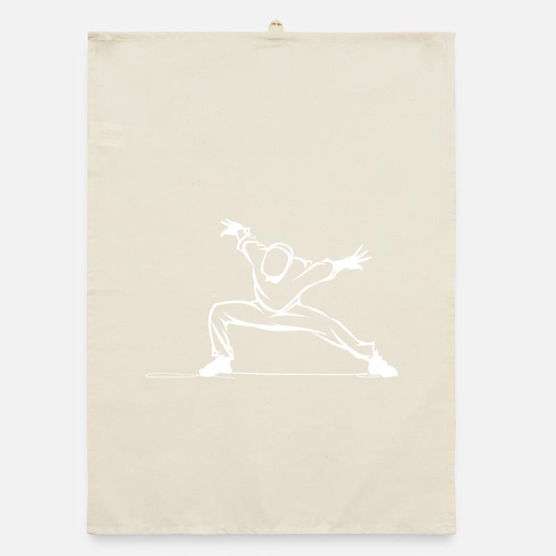 Breakdancer Drawing Organic dish towel