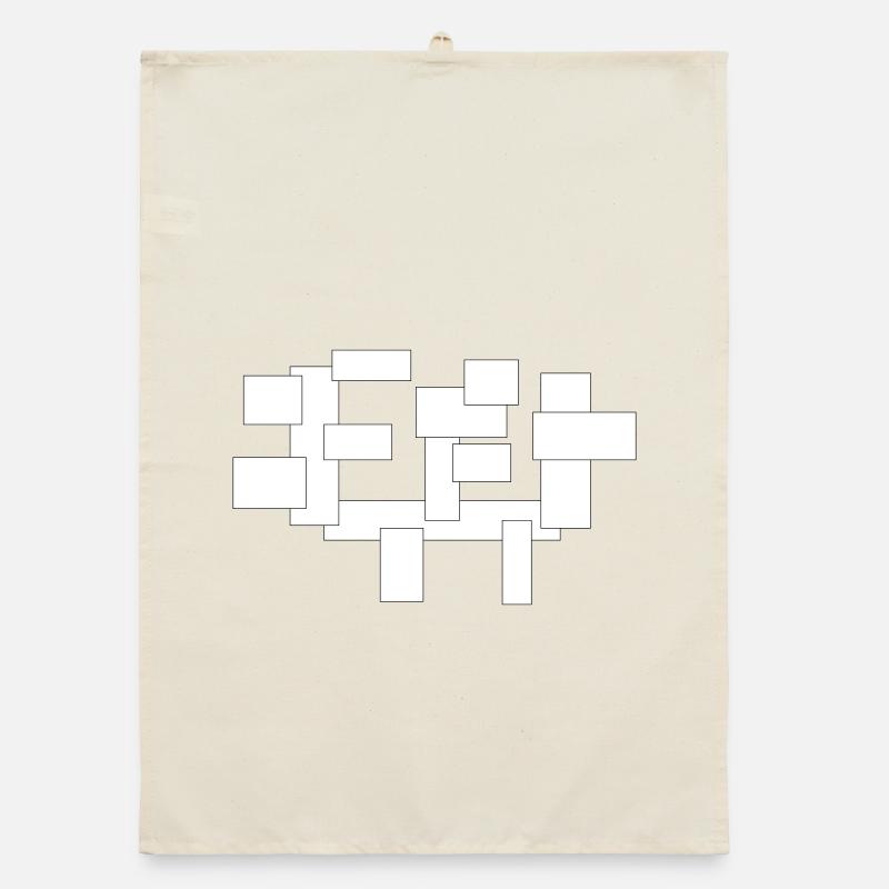 Rechtecke sind einfach Quadrate in Komposition Organic Geschirrtuch