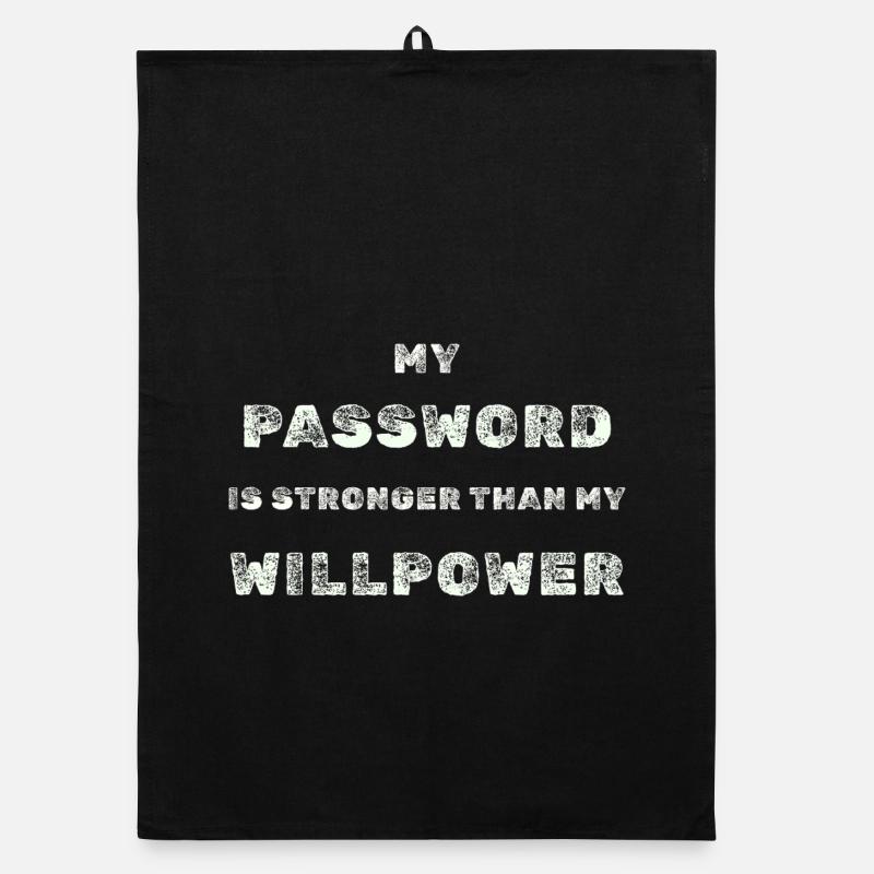 Starkes Passwort – IT Humor Tee Organic Geschirrtuch
