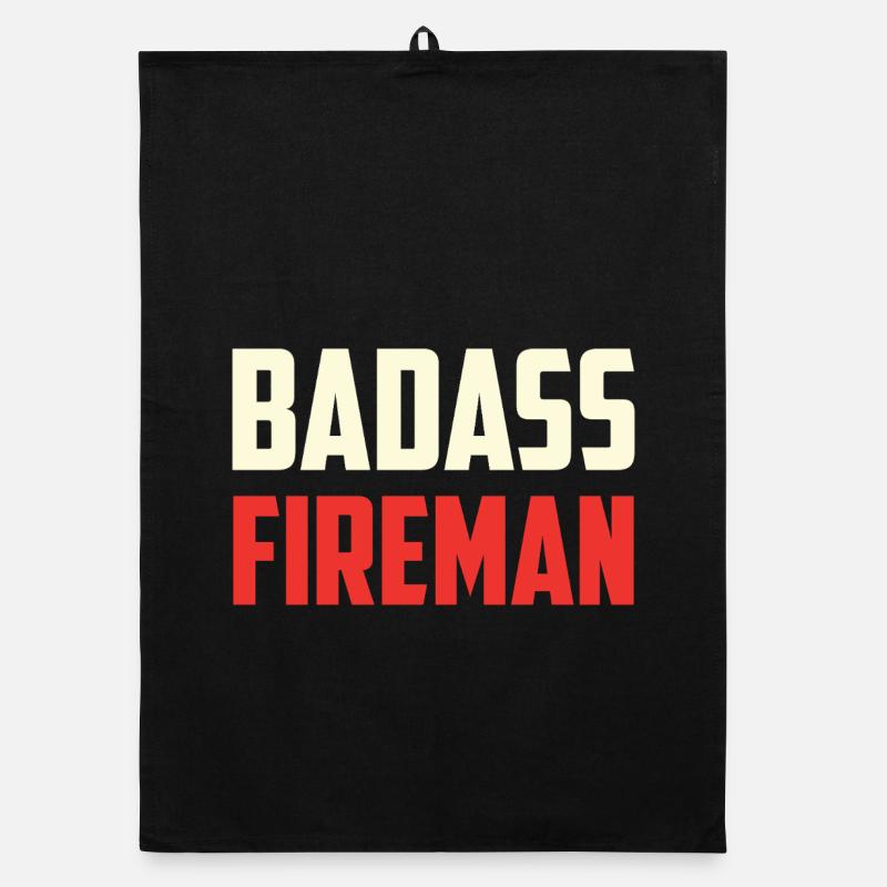 Pompier combattant dur à cuire Torchon bio