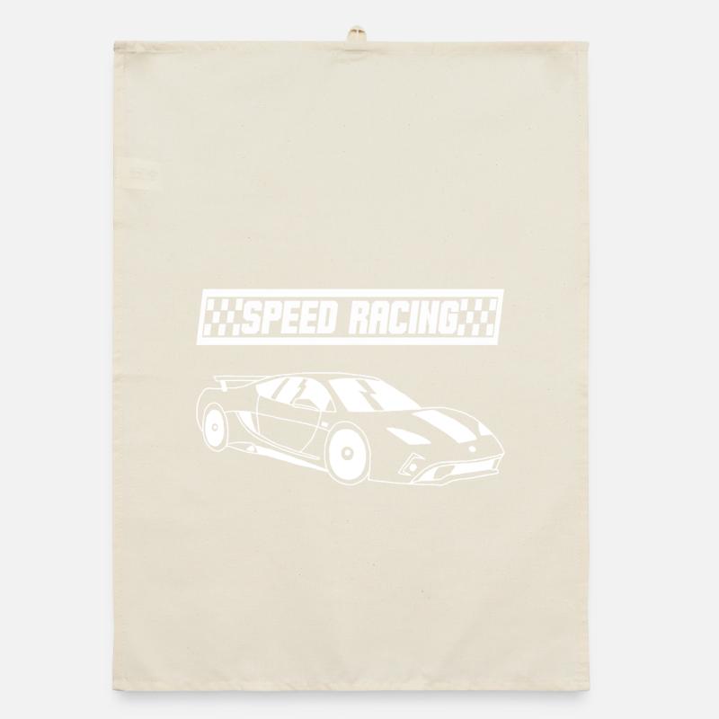 Voiture de course blanche Torchon bio