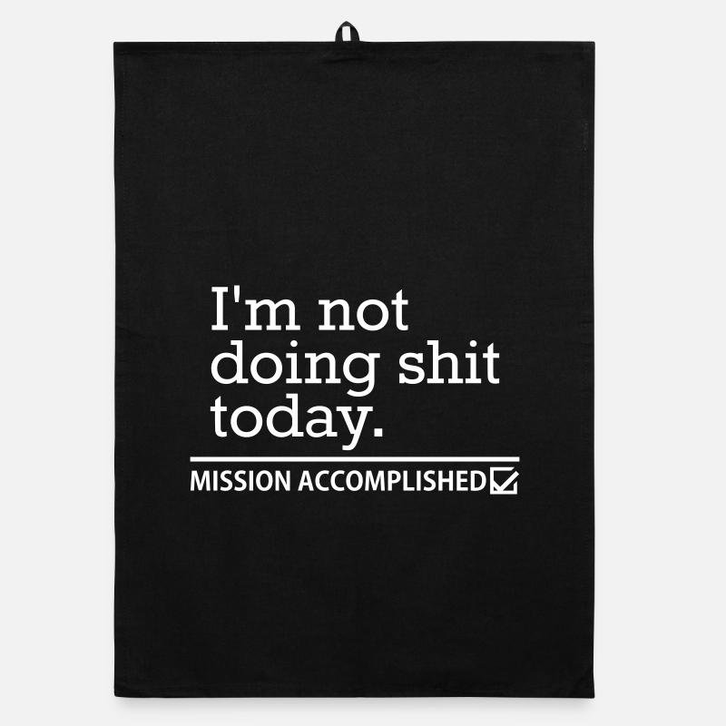 Shit Today – Prokrastination Lustig Spruch Design Organic Geschirrtuch