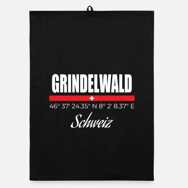 Grindelwald - Organic Geschirrtuch - Schwarz