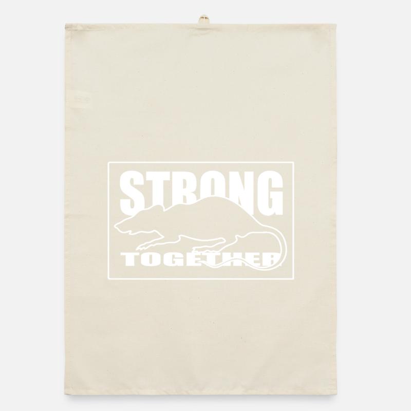 Unity Rodent Silhouette Graphic Tee white Organic dish towel