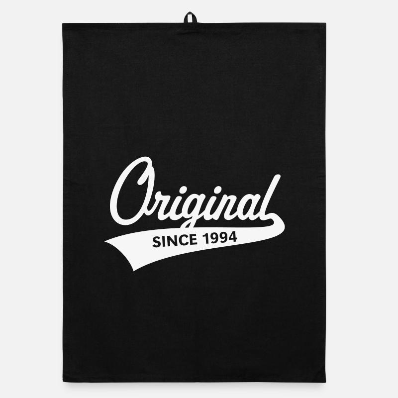 Original depuis 1994 (Année de naissance, anniversaire / W) - Torchon bio - noir