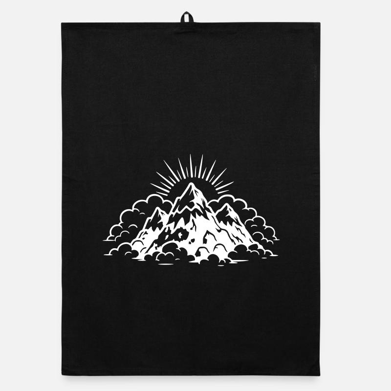 Berge Landschaft Symbol Organic Geschirrtuch