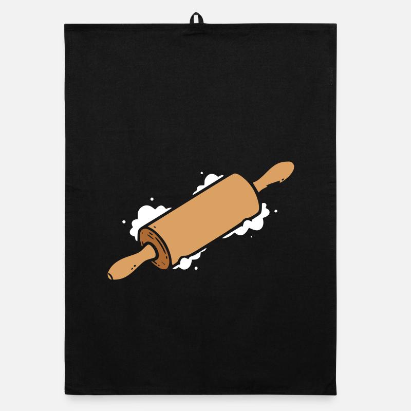 Rolling pin simple icon Organic dish towel