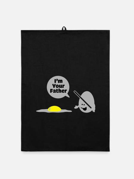 egg vader - Torchon bio - noir