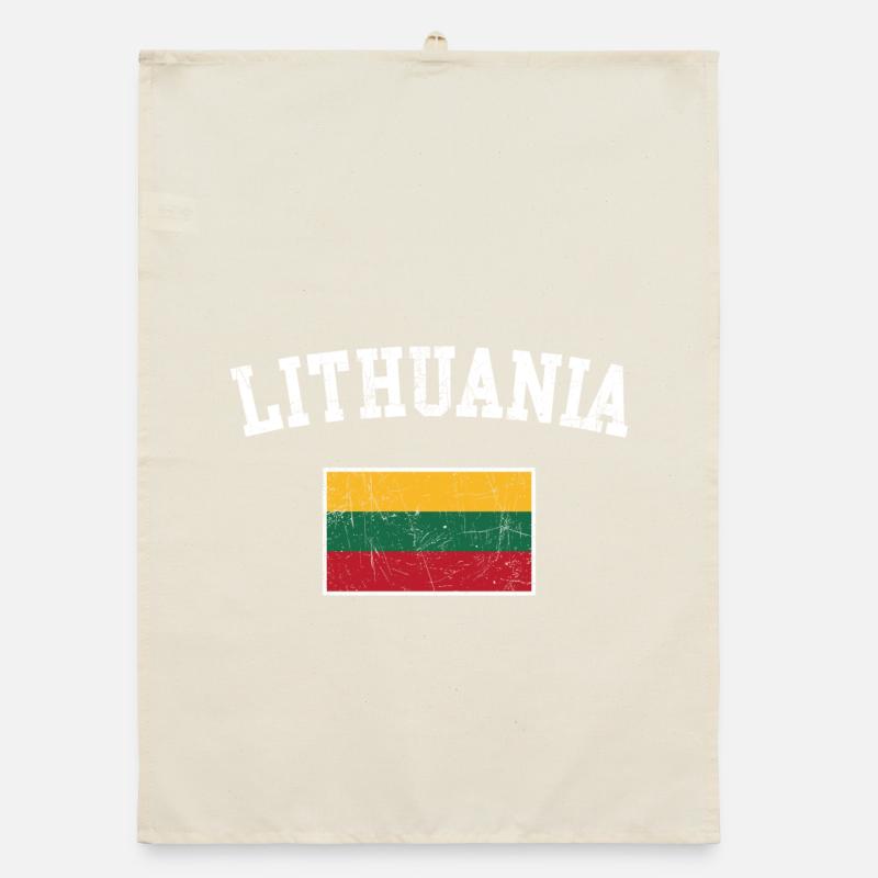Lithuania Arc Flag Graphic Organic dish towel