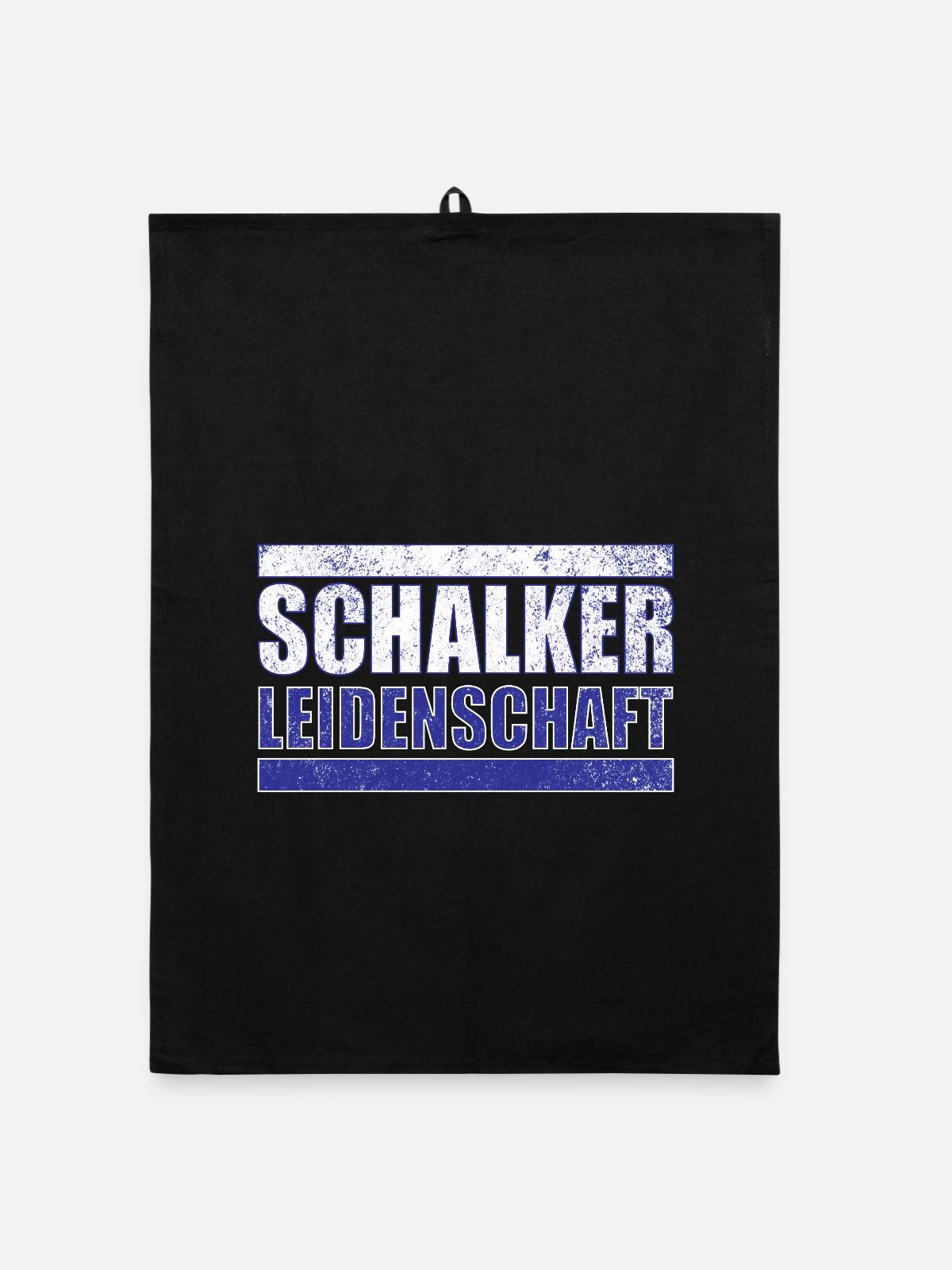 Schalker Leidenschaft - Organic Geschirrtuch - Schwarz - Vorne