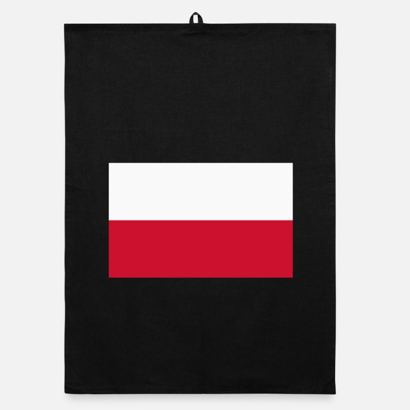Poland Flag Organic dish towel