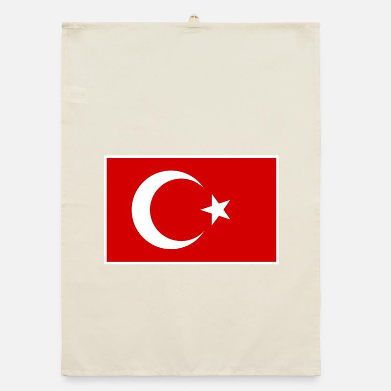 Drapeau turc : design élégant du symbole Torchon bio