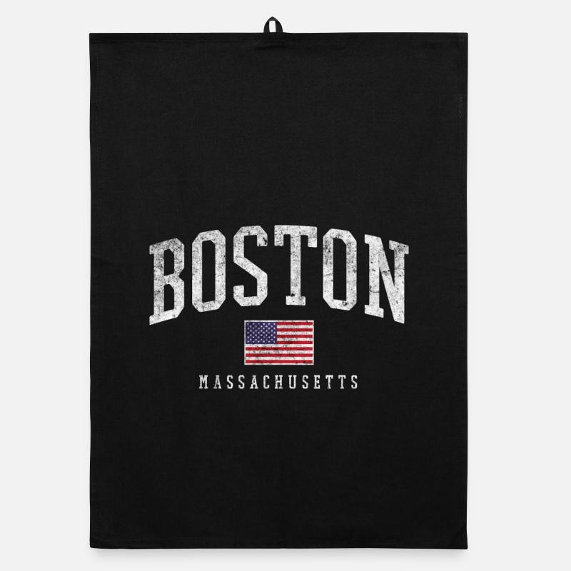 Graphique du drapeau de Boston, Massachusetts Torchon bio