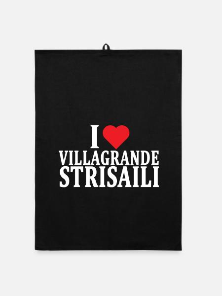 t-shirt J’adore Villagrande Strisaili Sardaigne - Torchon bio - noir - Devant