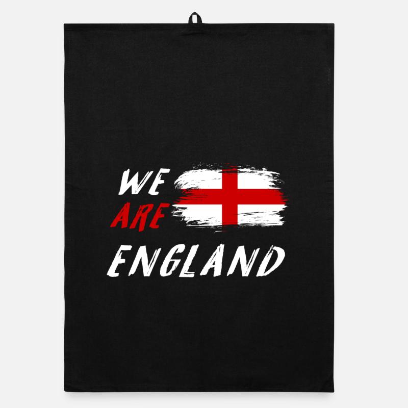Wir sind England Flaggen Design - Organic Geschirrtuch - Schwarz