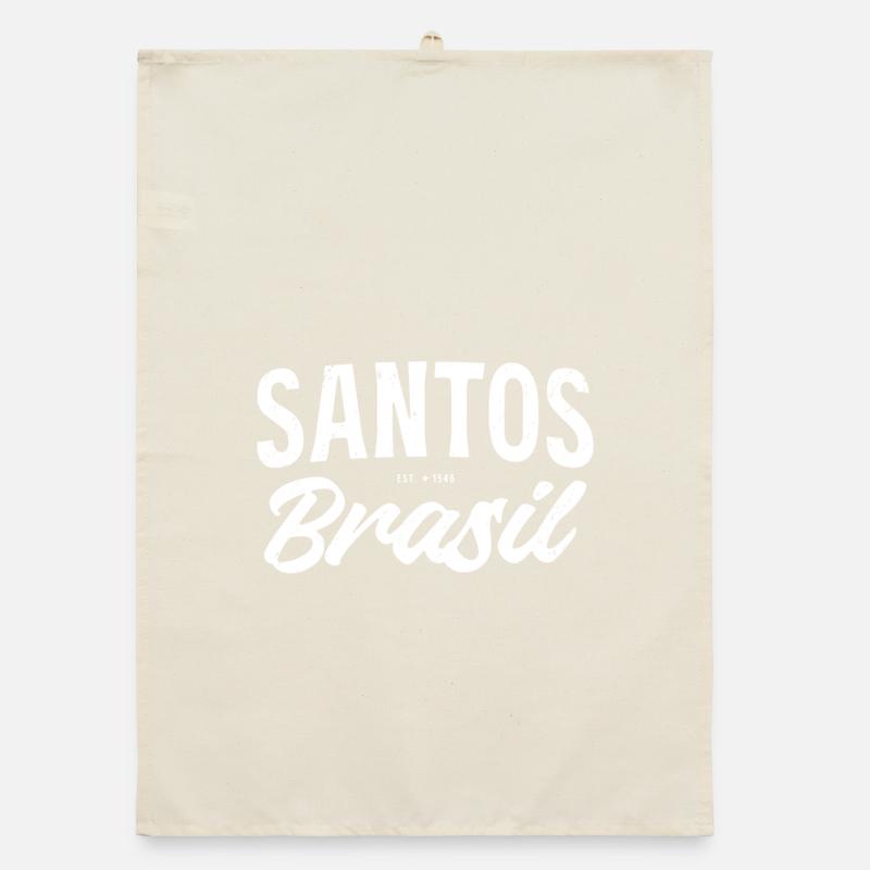 Santos Brasil Lettering Organic dish towel