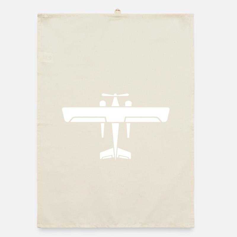 Old Airplane Icon Flyer Flying Icon Graphic Organic dish towel