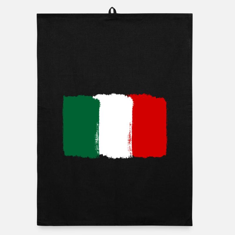 Drapeau de l’Italie utilisé look Torchon bio