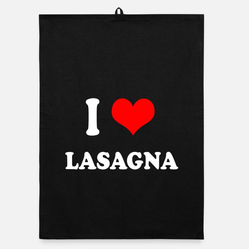 Ich liebe Lasagne Organic Geschirrtuch