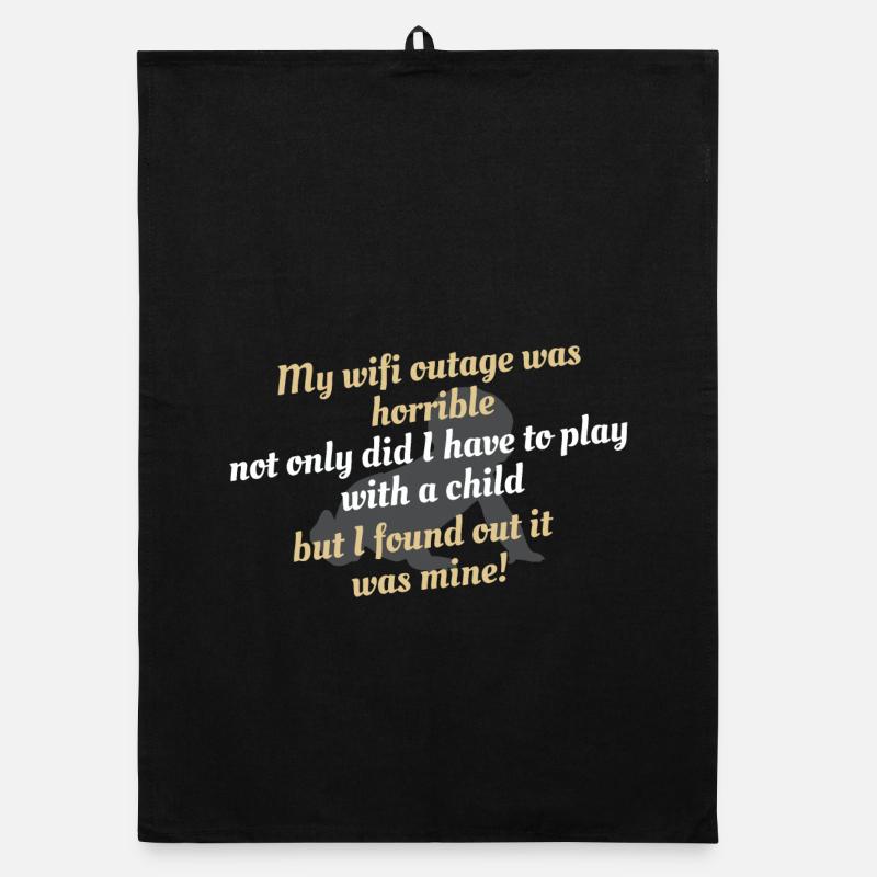 WiFi Outage Parenting Punchline Organic dish towel