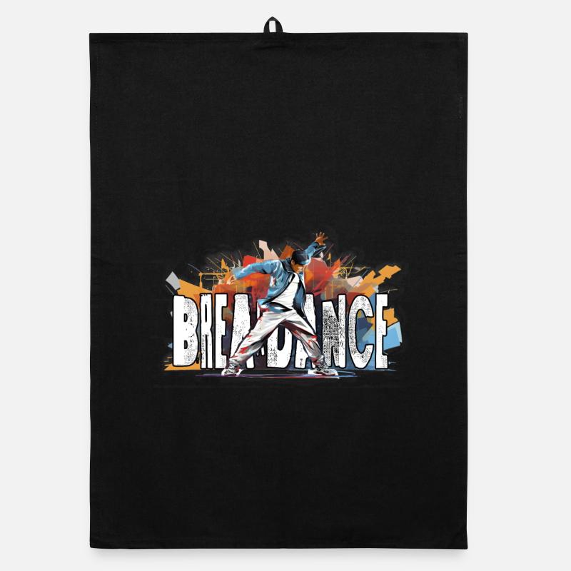 Breakdance Breakdancer Bboy - Torchon bio - noir