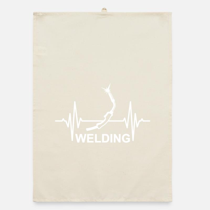 Welding Heartbeat Organic dish towel