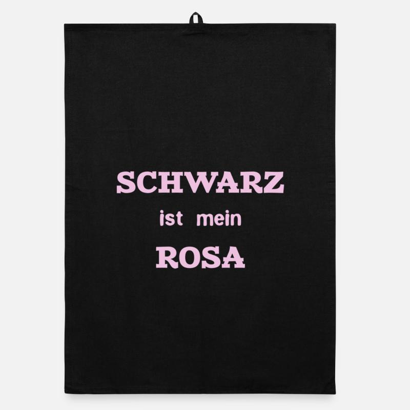 Schwarz ist mein Rosa Organic Geschirrtuch