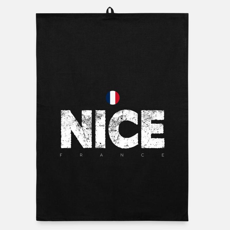 Nice France Distressed Letters Organic dish towel