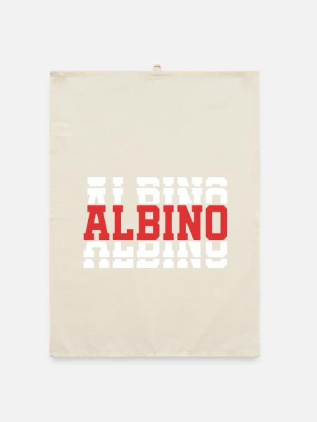 t-shirt albinos t-shirt idée cadeau texte empilé - Torchon bio - nature - Devant