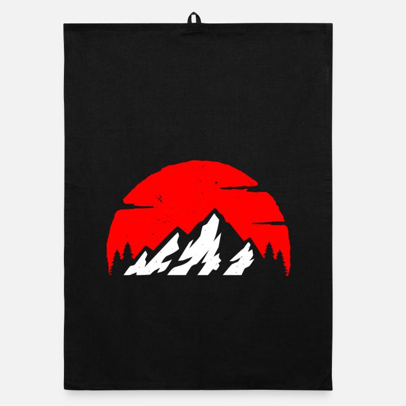 Crimson Peaks in der Abenddämmerung Organic Geschirrtuch