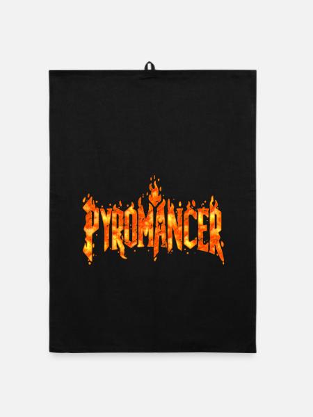 Pyromancer - Organic dish towel - black - Front