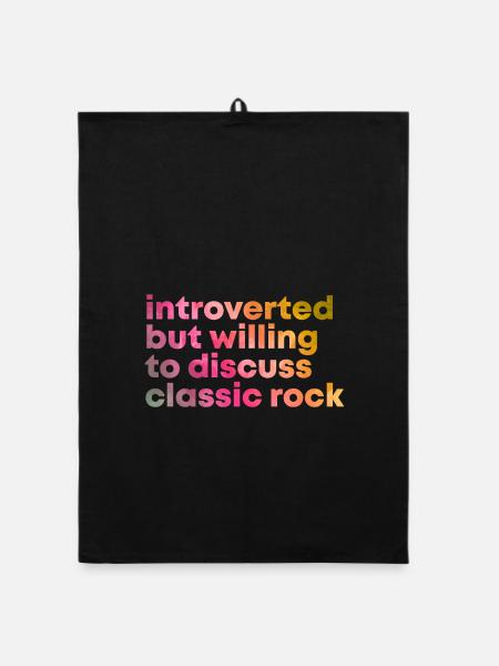 Klassischer Rock - Organic Geschirrtuch - Schwarz - Vorne