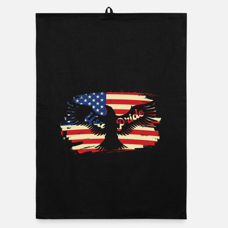 American Pride Eagle on Flag Organic dish towel