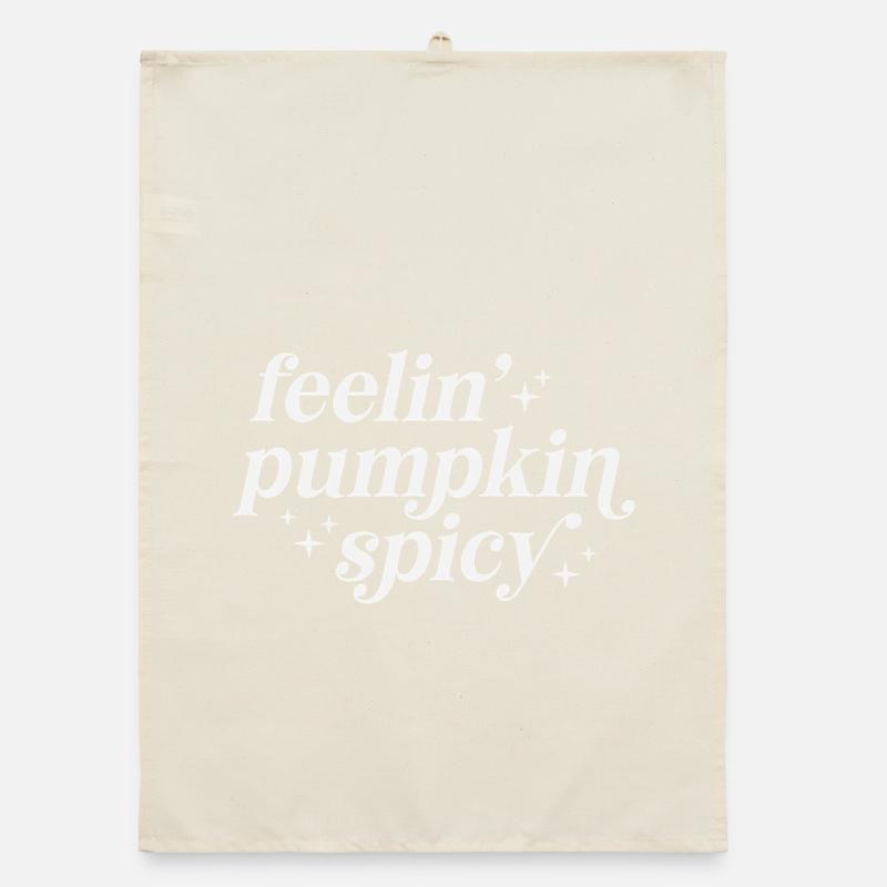 Sentiments de citrouille épicée Typographie Torchon bio