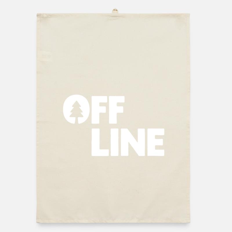 Offline – Camping, Freedom, Outdoor Forest Organic dish towel