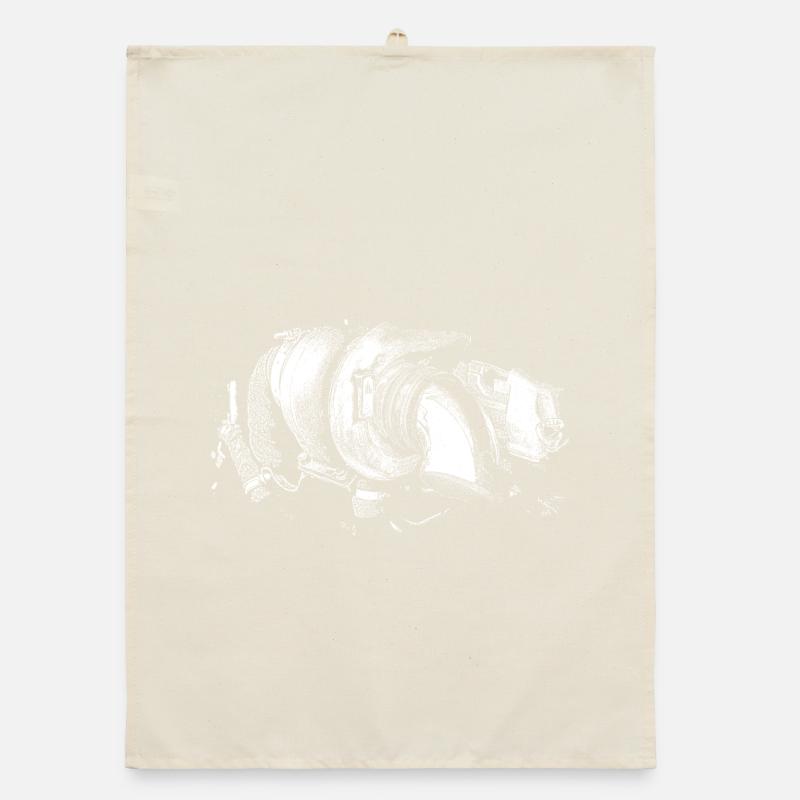 Monochrome Spiral Geometry Organic dish towel