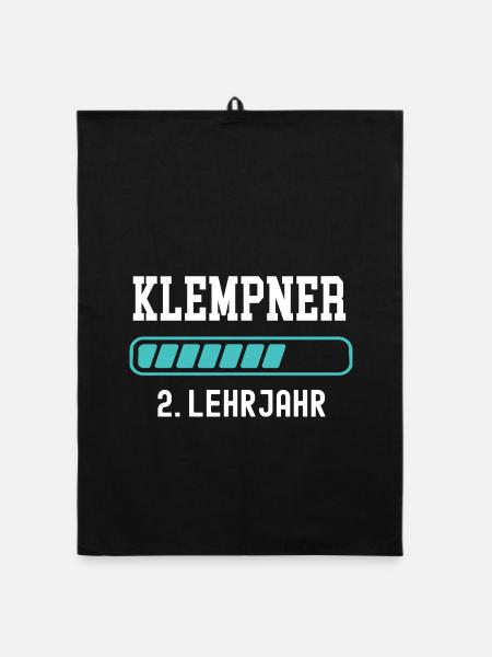 Plumber apprenticeship 2nd year of apprenticeship 2nd year of apprenticeship - Organic dish towel - black - Front