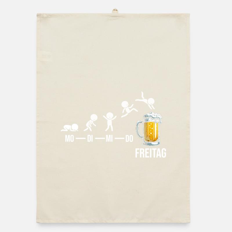 Freitag Wochenende Bierliebhaber Biertrinker Organic Geschirrtuch