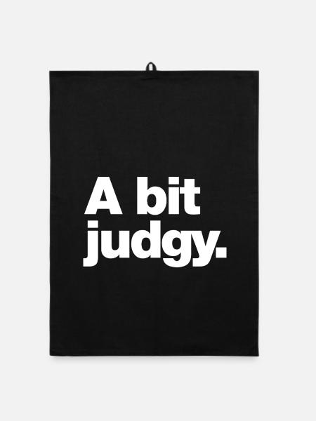 A bit judgy - Organic dish towel - black - Front
