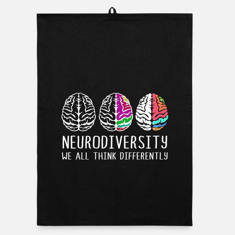 Neurodiversity Autism Brain ADHD Asperger Organic dish towel