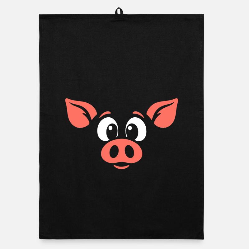 Piglets | Big Face Costume Carnival Disguise Organic dish towel