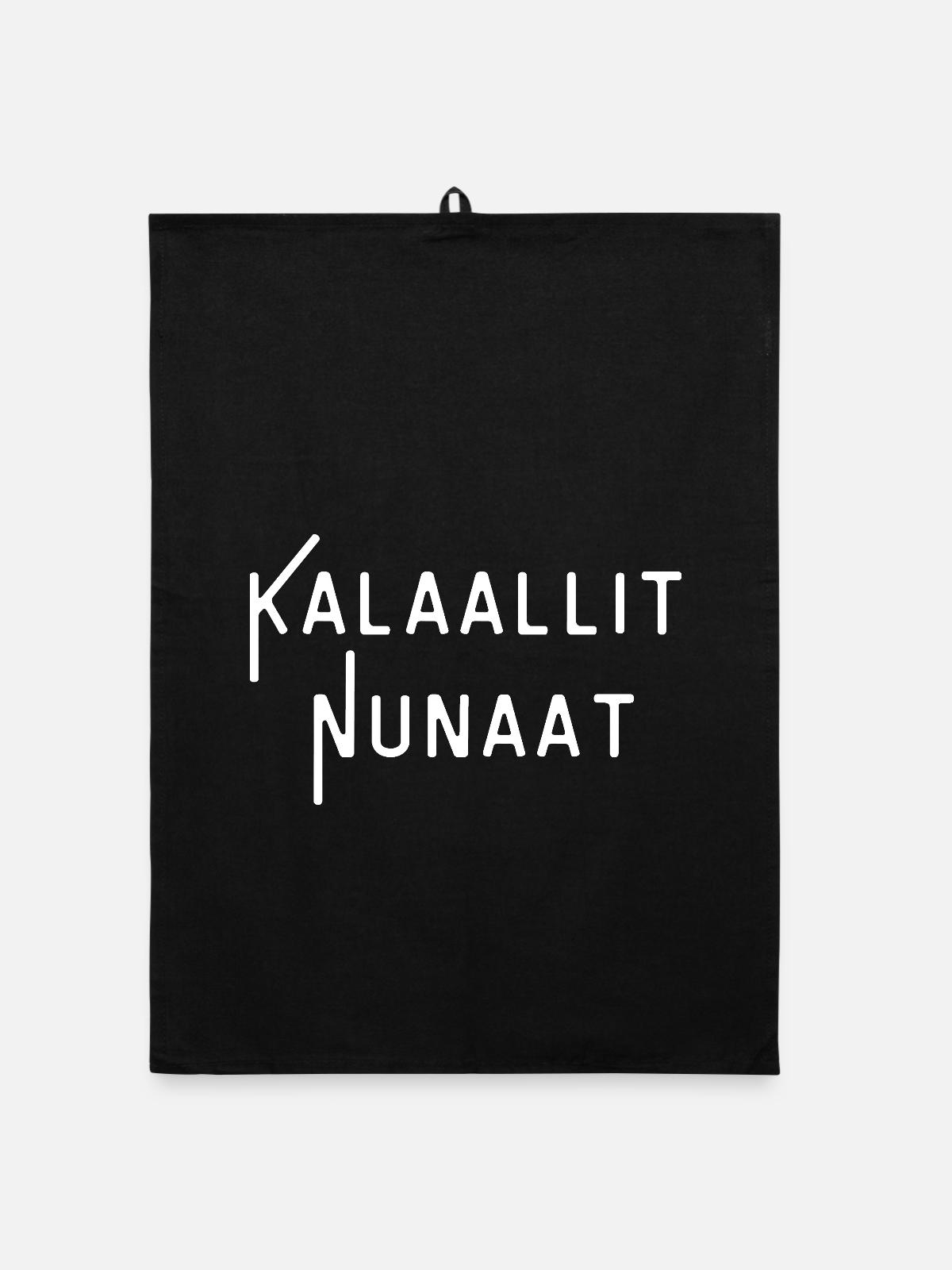 Glyphes Kalaallit Nunaat - Torchon bio - noir - Devant