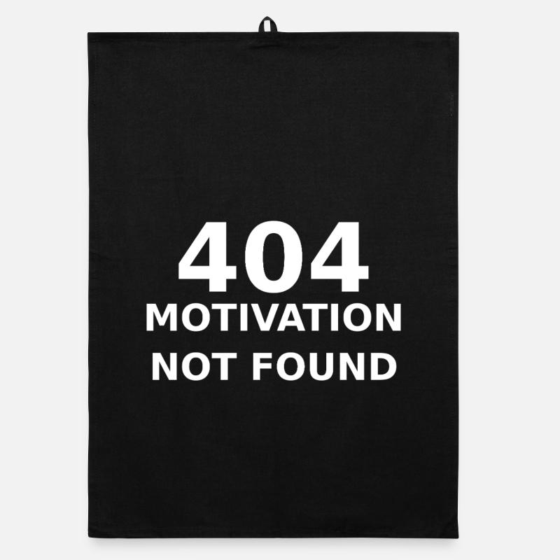 404 Motivation Not Found – IT & Developer Spruch Organic Geschirrtuch