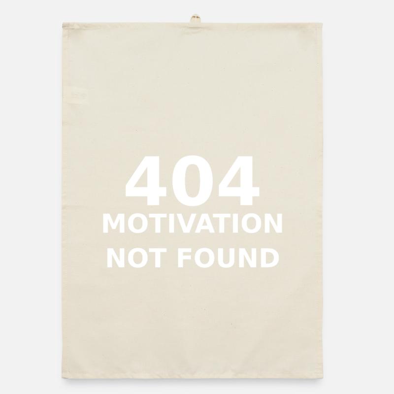 404 Motivation Not Found – IT & Developer Saying Organic dish towel