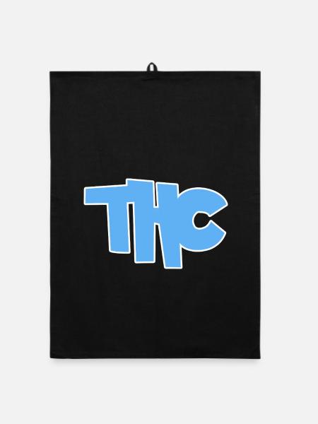 THC - Torchon bio - noir - Devant